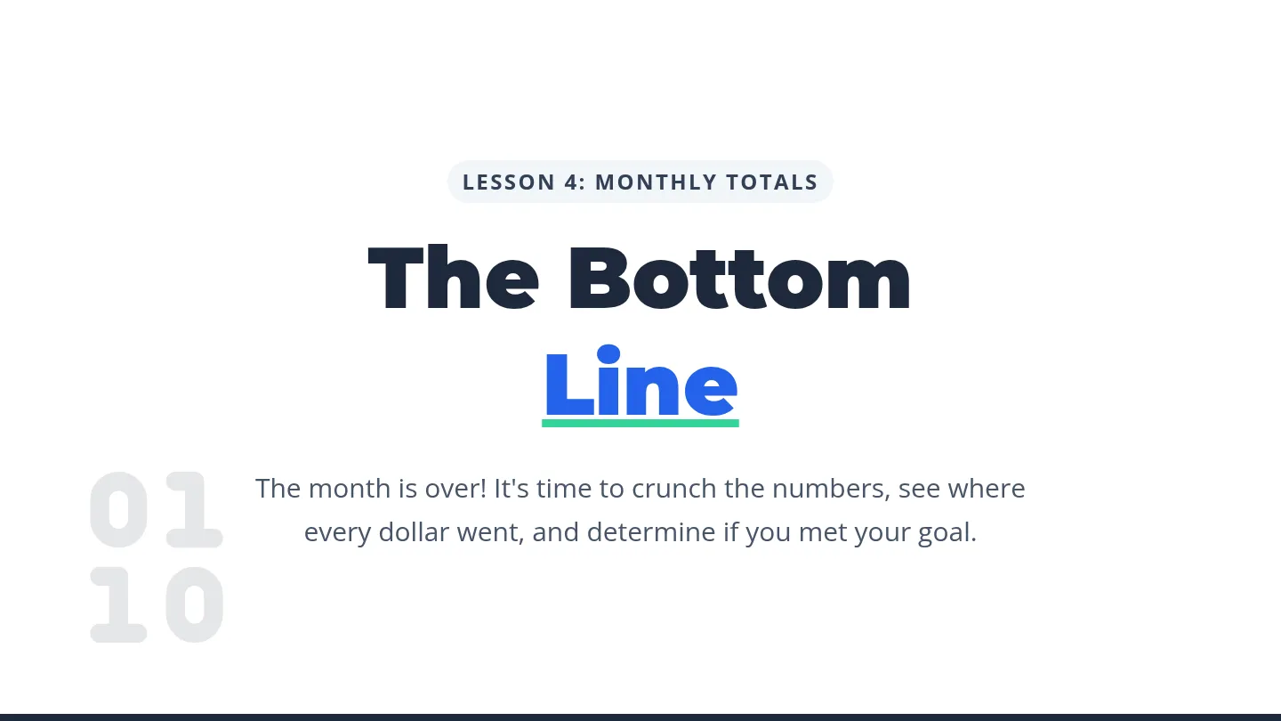 The Bottom Line Slides