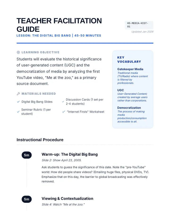 Big Bang Teacher Guide